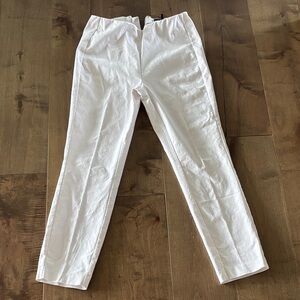 rag & bone women’s fitted Crisp White Chinos, ankle length, back zip closure, 8